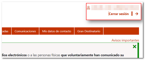 Muestra donde esta la opción "Cerrar sesión"