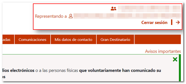Como es el avatar si accedes con el certificado de representate de Persona Jurídica
