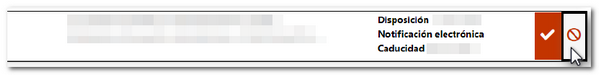 Disposicion icono rechazar en la notificación